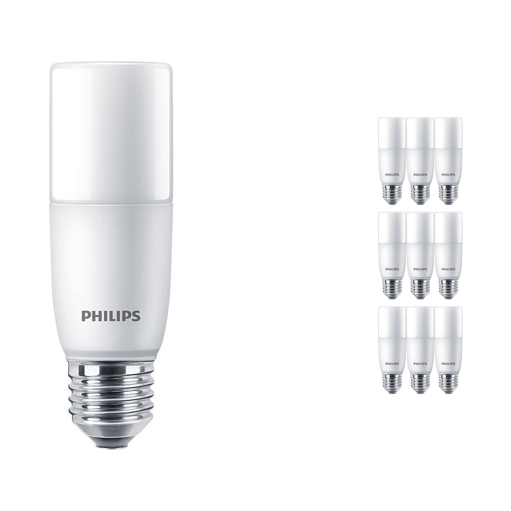 Multipack 10x Philips CorePro LED Stick E27 9.5W 830 Frosted | Warm White - Replaces 68W
