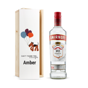 Vodka in personalised case - Smirnoff