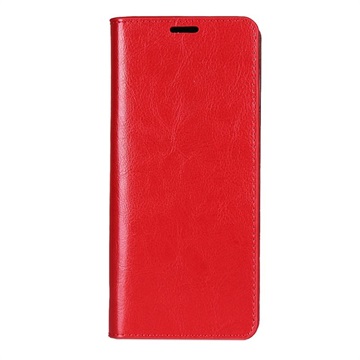 Motorola Edge+ Wallet Leather Case with Kickstand - Red