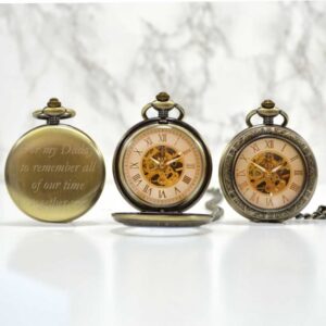 18th Birthday Gift Personalised Pocket Watch Antique Face