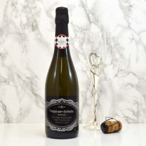 60th Birthday Prosecco Gift With Personalised Label